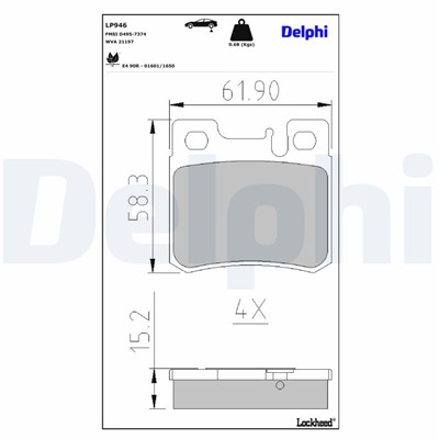 DELPHI LP946 EAN: 5012759916490.
