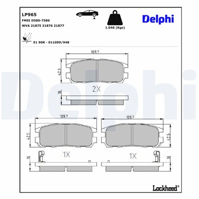 DELPHI LP965 EAN: 5012759916650.