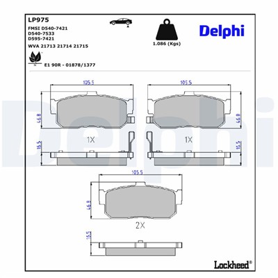 DELPHI LP975 EAN: 5012759916759.