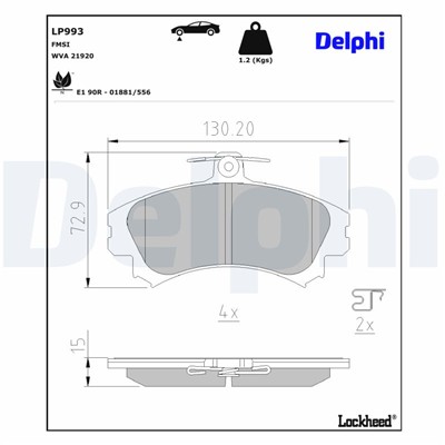 DELPHI LP993 EAN: 5012759961568.