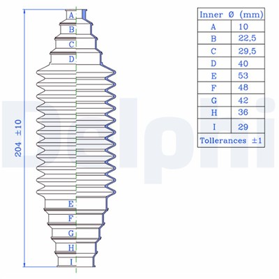 DELPHI TBR1000 EAN: 5012759855270.