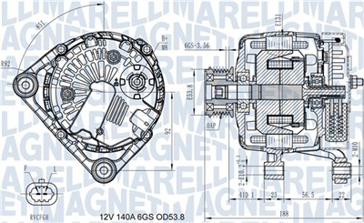 MAGNETI MARELLI 063731406710 Číslo výrobce: MQA14067. EAN: 8050947002799.