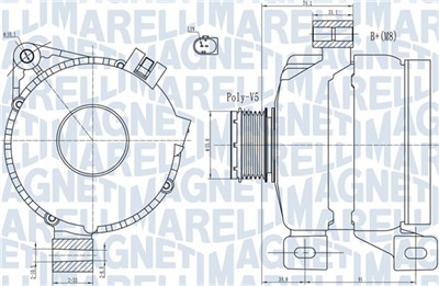 MAGNETI MARELLI 063731967010 Číslo výrobce: MQA1967. EAN: 8050947054361.