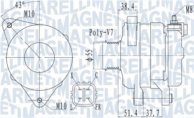 MAGNETI MARELLI 063732121010 Číslo výrobce: MQA2121. EAN: 8050947002966.