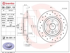 BREMBO 08.C301.1X