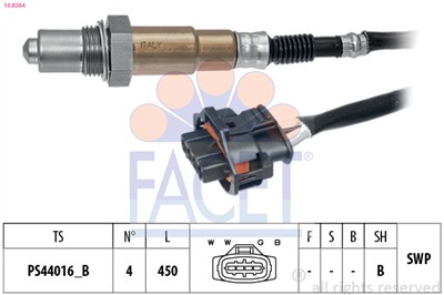 FACET 10.8384 Číslo výrobce: KW 498 384. EAN: 8012510062982.