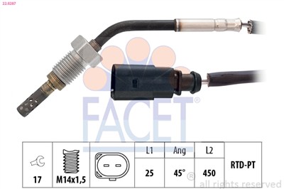 FACET 22.0287 Číslo výrobce: KW 422 287. EAN: 8012510074015.