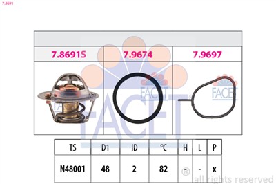 FACET 7.8691 Číslo výrobce: EPS 1.880.691. EAN: 8012510019931.