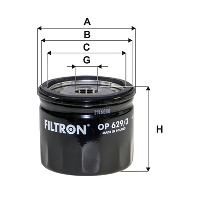 FILTRON OP 629/3 EAN: 5904608046291.