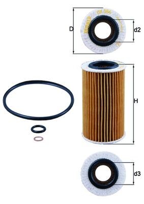 MAHLE ORIGINAL OX 384D Číslo výrobce: 70325110. EAN: 4009026508824.