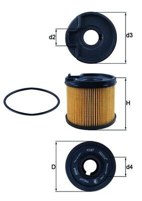 MAHLE ORIGINAL KX 87D Číslo výrobce: 78559676. EAN: 4009026205228.