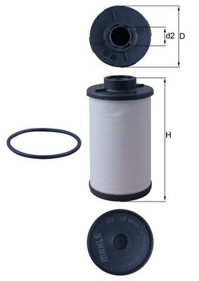 MAHLE ORIGINAL HX 132D Číslo výrobce: 72568545. EAN: 4009026958544.