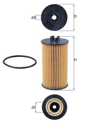 MAHLE ORIGINAL OX 401D Číslo výrobce: 70360323. EAN: 4009026601211.