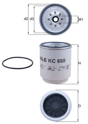 MAHLE ORIGINAL KC 688D Číslo výrobce: 72525969. EAN: 4057635191432.