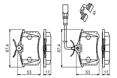 BOSCH 0 986 494 599 Číslo výrobce: BP2686. EAN: 4047025361910.