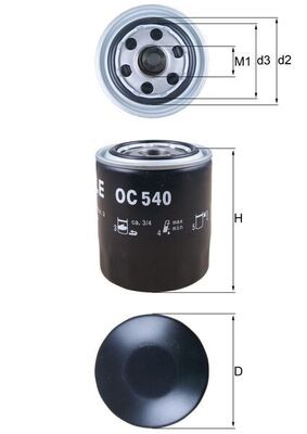KNECHT OC 540 Číslo výrobce: 70355151. EAN: 4009026511657.