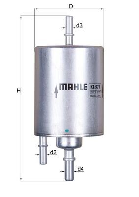 KNECHT KL 571 Číslo výrobce: 70364454. EAN: 4009026601778.
