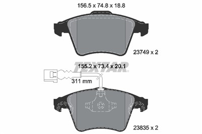 TEXTAR 2374901 Číslo výrobce: 23749. EAN: 4019722274299.