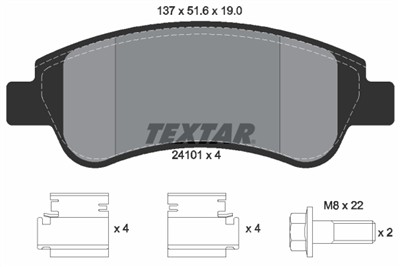 TEXTAR 2410101 Číslo výrobce: 24101. EAN: 4019722265662.