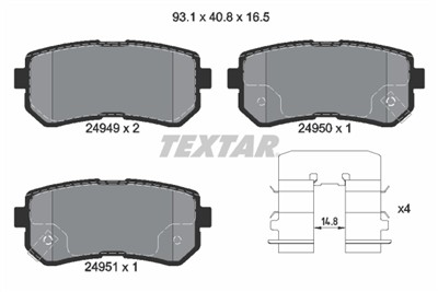 TEXTAR 2494901 Číslo výrobce: 24949. EAN: 4019722376726.