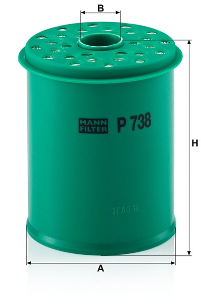 MANN-FILTER P 738 X EAN: 4011558556105.