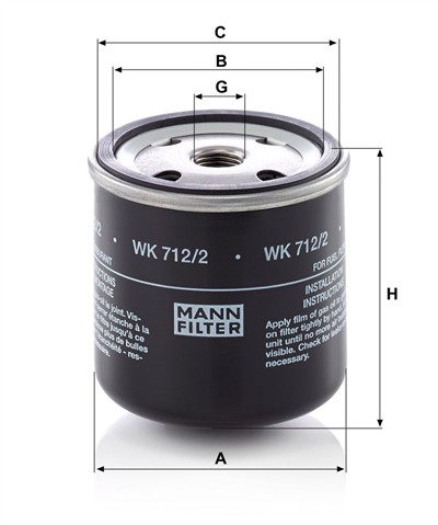 MANN-FILTER WK 712/2 EAN: 4011558900809.