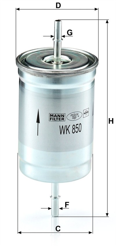 MANN-FILTER WK 850 EAN: 4011558915605.