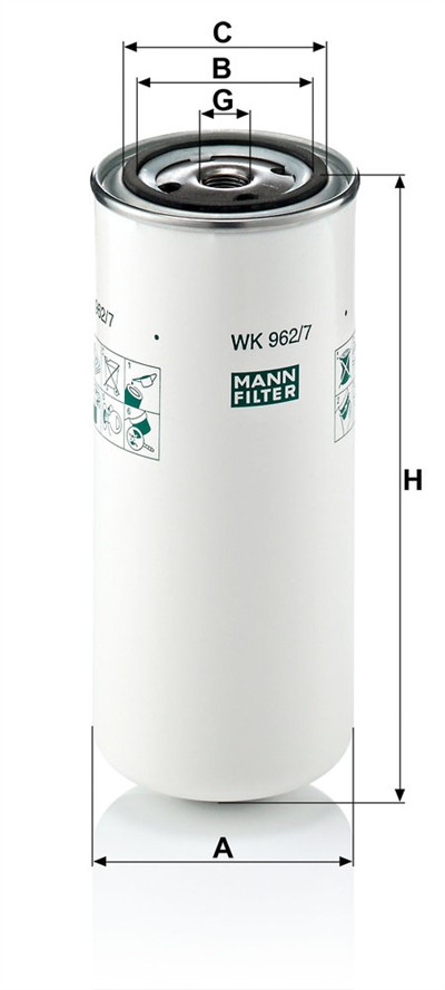MANN-FILTER WK 962/7 EAN: 4011558905002.