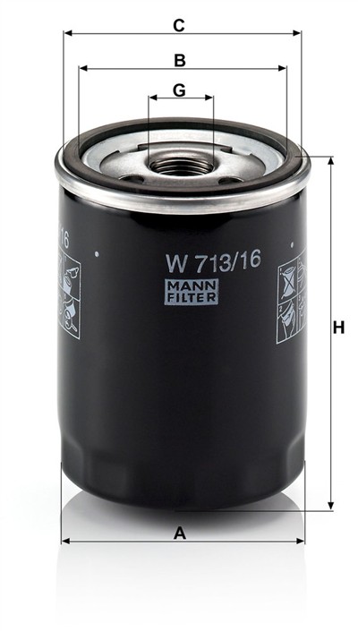 MANN-FILTER W 713/16 EAN: 4011558702908.