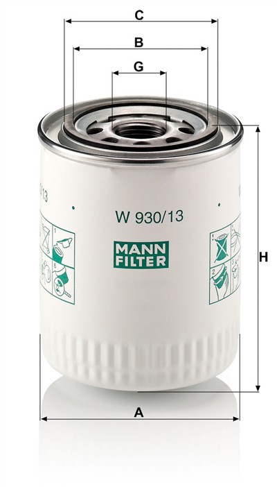 MANN-FILTER W 930/13 EAN: 4011558718503.