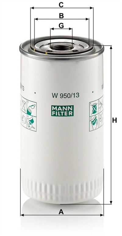MANN-FILTER W 950/13 EAN: 4011558714000.