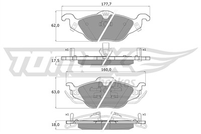 TOMEX Brakes TX 12-21 Číslo výrobce: 12-21. EAN: 5906485553114.
