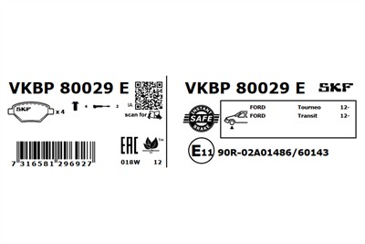 SKF VKBP 80029 E EAN: 7316581296927.