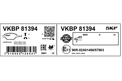 SKF VKBP 81394 EAN: 7316582128531.