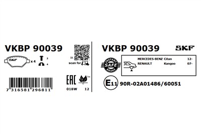 SKF VKBP 90039 EAN: 7316581296811.