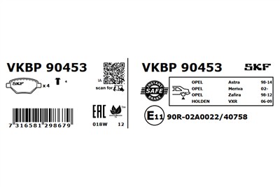 SKF VKBP 90453 EAN: 7316581298679.