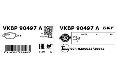 SKF VKBP 90497 A EAN: 7316581299485.