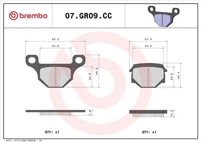 BREMBO 07GR09CC EAN: 8020584633021.
