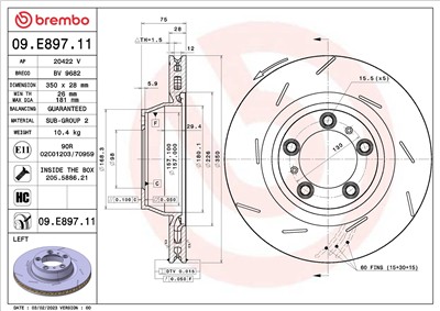 BREMBO 09.E897.11 EAN: 8020584323892.