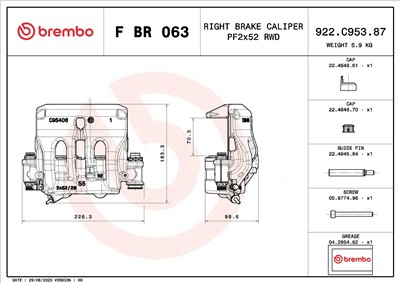 BREMBO F BR 063 EAN: 8020584548721.