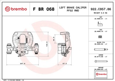 BREMBO F BR 068 EAN: 8020584548752.