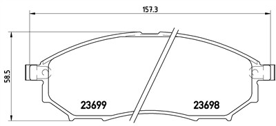 BREMBO P 56 058 Číslo výrobce: 23698. EAN: 8020584061435.