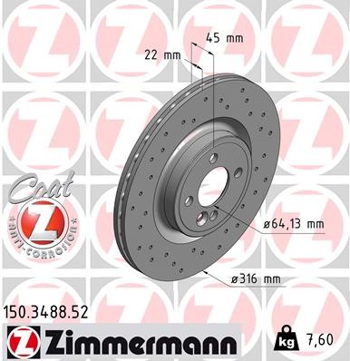 ZIMMERMANN 150.3488.52 EAN: 4250238753025.