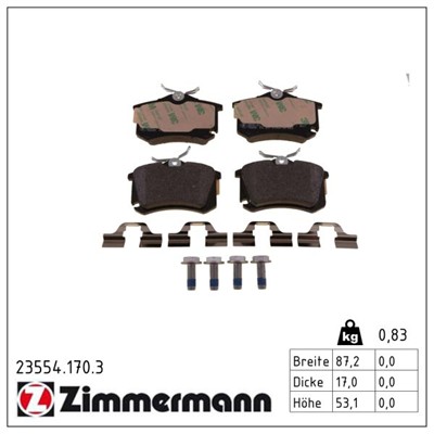 ZIMMERMANN 23554.170.3 Číslo výrobce: 20961. EAN: 4250238760122.