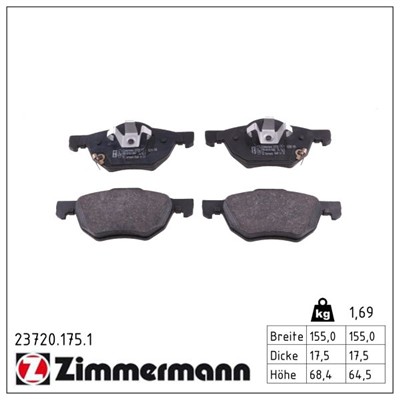 ZIMMERMANN 23720.175.1 Číslo výrobce: 23720. EAN: 4250238758471.