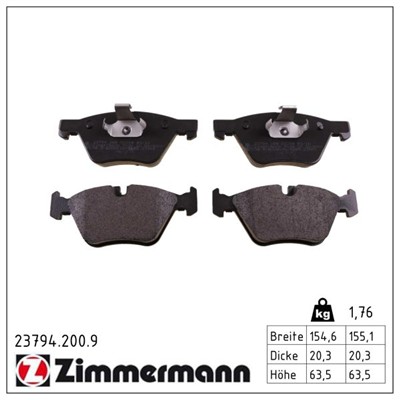 ZIMMERMANN 23794.200.9 Číslo výrobce: 23794. EAN: 4250238745433.