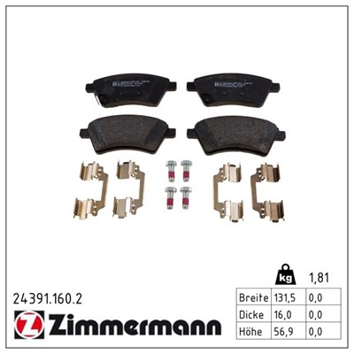 ZIMMERMANN 24391.160.2 Číslo výrobce: 24391. EAN: 4250238757658.