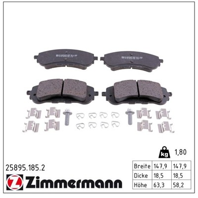 ZIMMERMANN 25895.185.2 Číslo výrobce: 25895. EAN: 4250238764823.