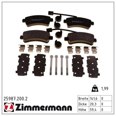 ZIMMERMANN 25987.200.2 Číslo výrobce: 25987. EAN: 4250238776901.
