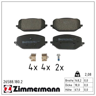 ZIMMERMANN 26588.180.2 Číslo výrobce: 26588. EAN: 4250238790501.